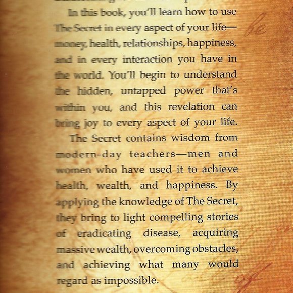 The Secret - Hardcover - Author Rhonda Byrne - Picture 3 of 5